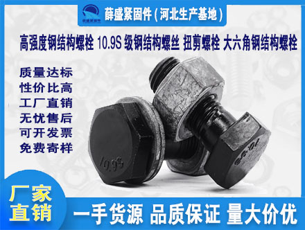 高強度鋼結(jié)構(gòu)螺栓 10.9S級鋼結(jié)構(gòu)螺絲 扭剪螺栓 大六角鋼結(jié)構(gòu)螺栓